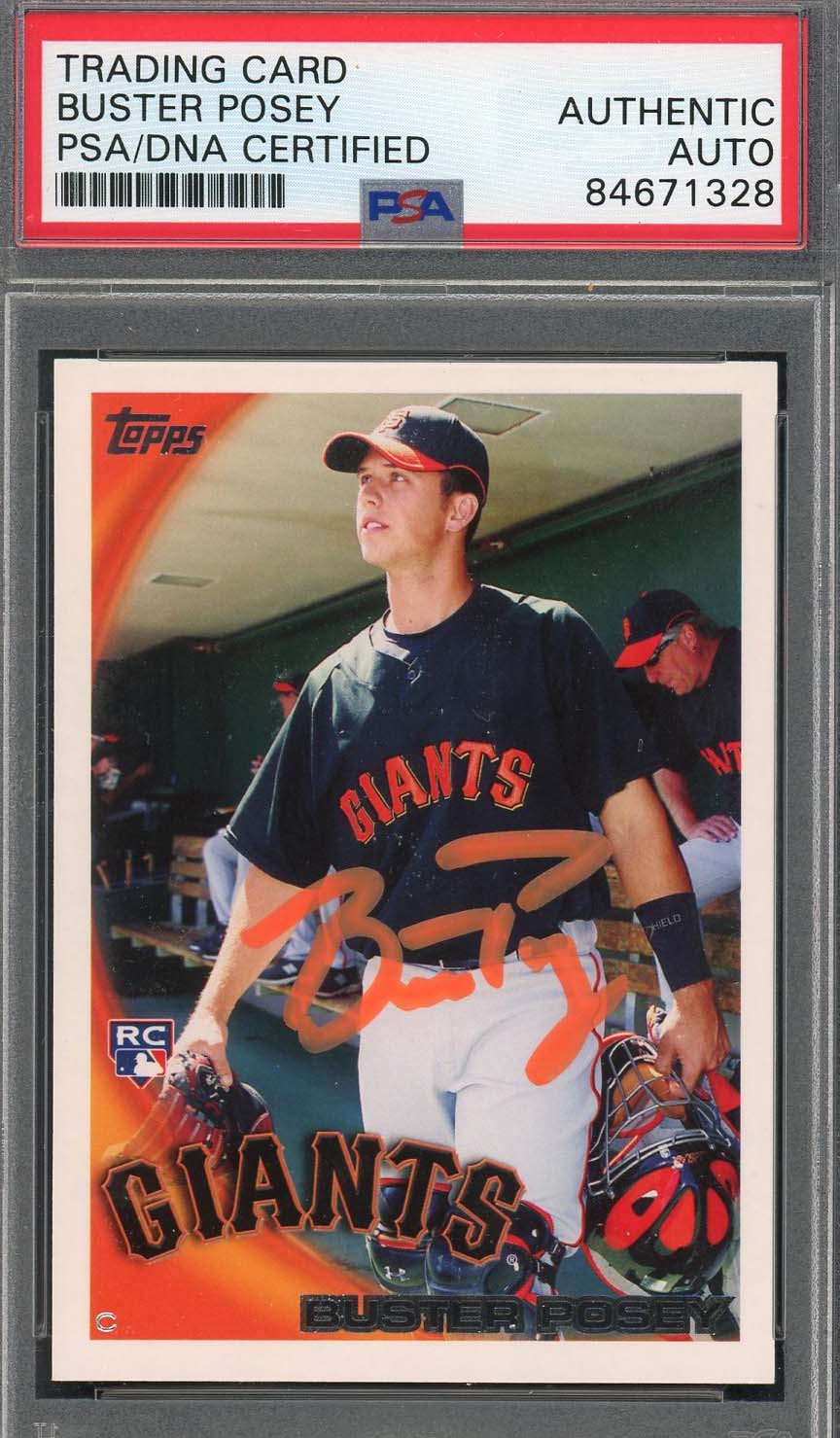 Buster Posey Autographed 2010 Topps Baseball Rookie Card #2 Auto PSA 84671328 Buster Posey Autographed 2010 Topps Baseball Rookie Card #2 Auto PSA 84671328