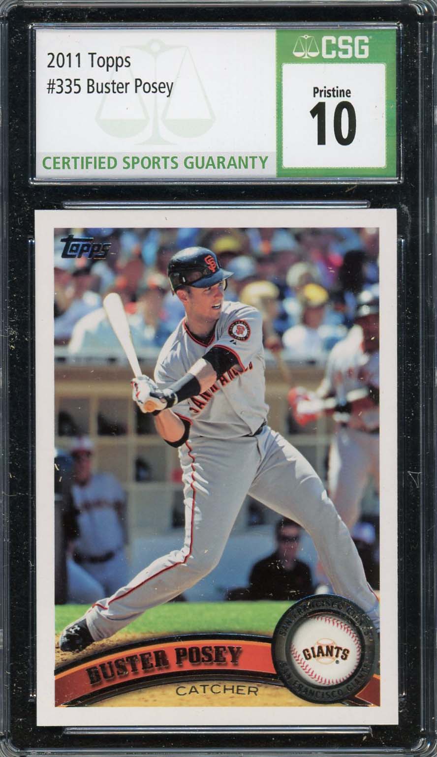 Buster Posey 2011 Topps Baseball Card #335 Graded CSG 10 Buster Posey 2011 Topps Baseball Card #335 Graded CSG 10