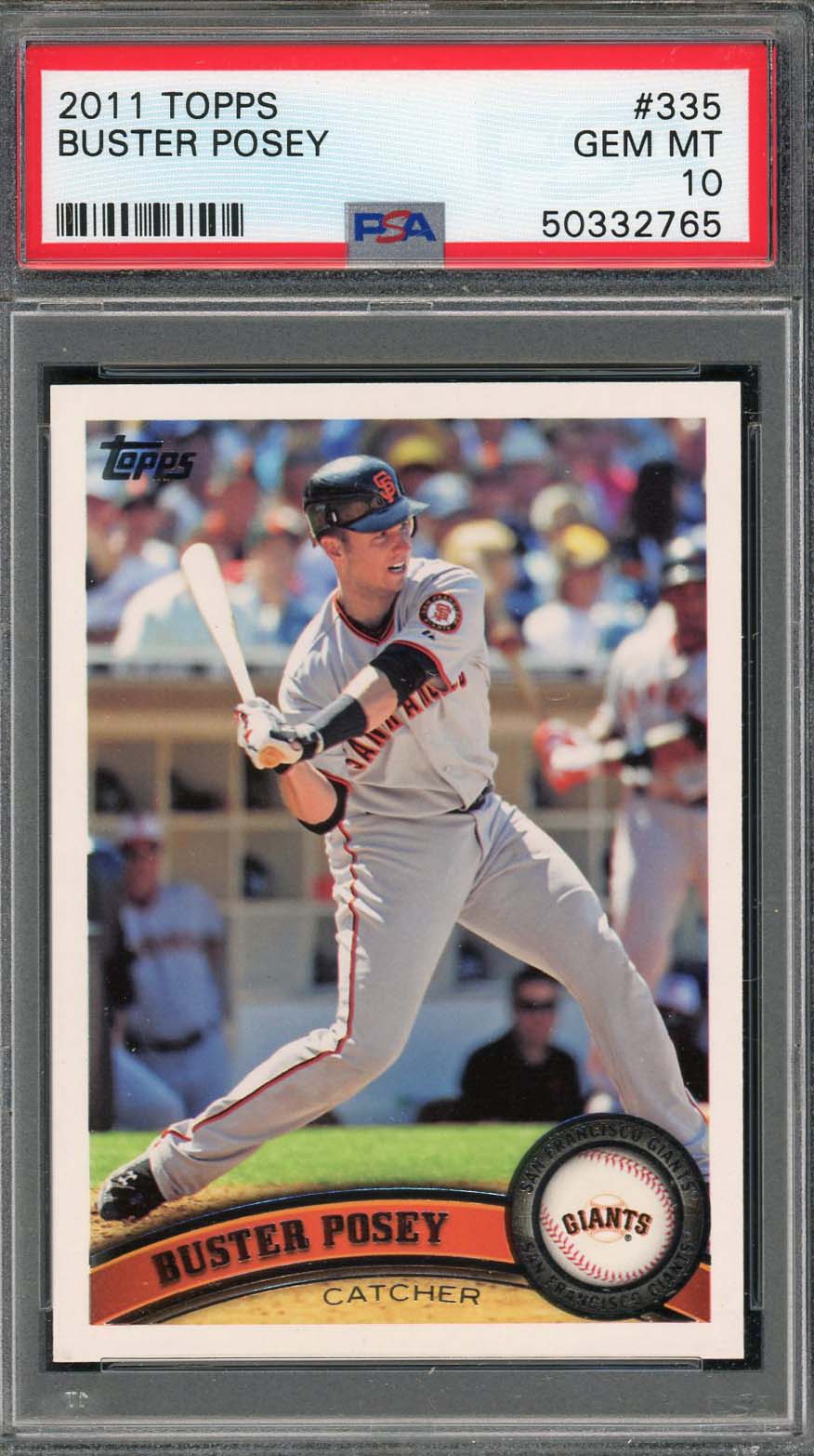 Buster Posey 2011 Topps Baseball Card #335 Graded PSA 10 GEM MINT Buster Posey 2011 Topps Baseball Card #335 Graded PSA 10 GEM MINT