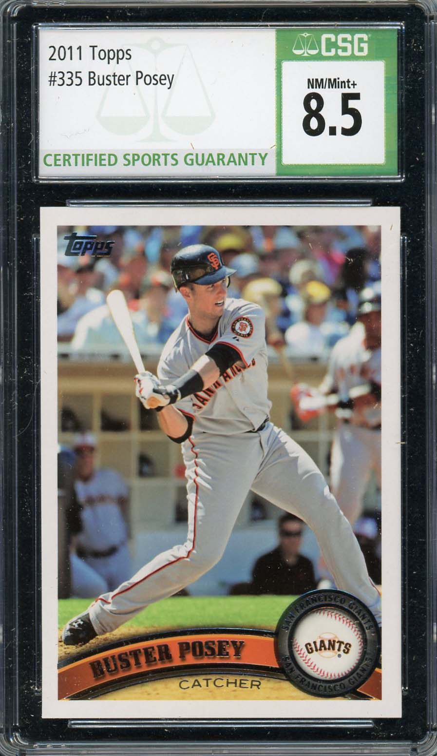Buster Posey 2011 Topps Baseball Card #335 Graded CSG 8.5 Buster Posey 2011 Topps Baseball Card #335 Graded CSG 8.5