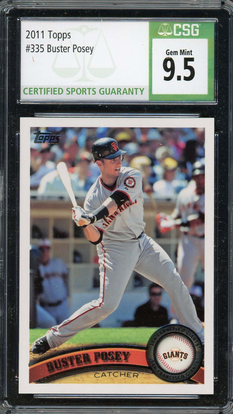 Buster Posey 2011 Topps Baseball Card #335 Graded CSG 9.5 Buster Posey 2011 Topps Baseball Card #335 Graded CSG 9.5