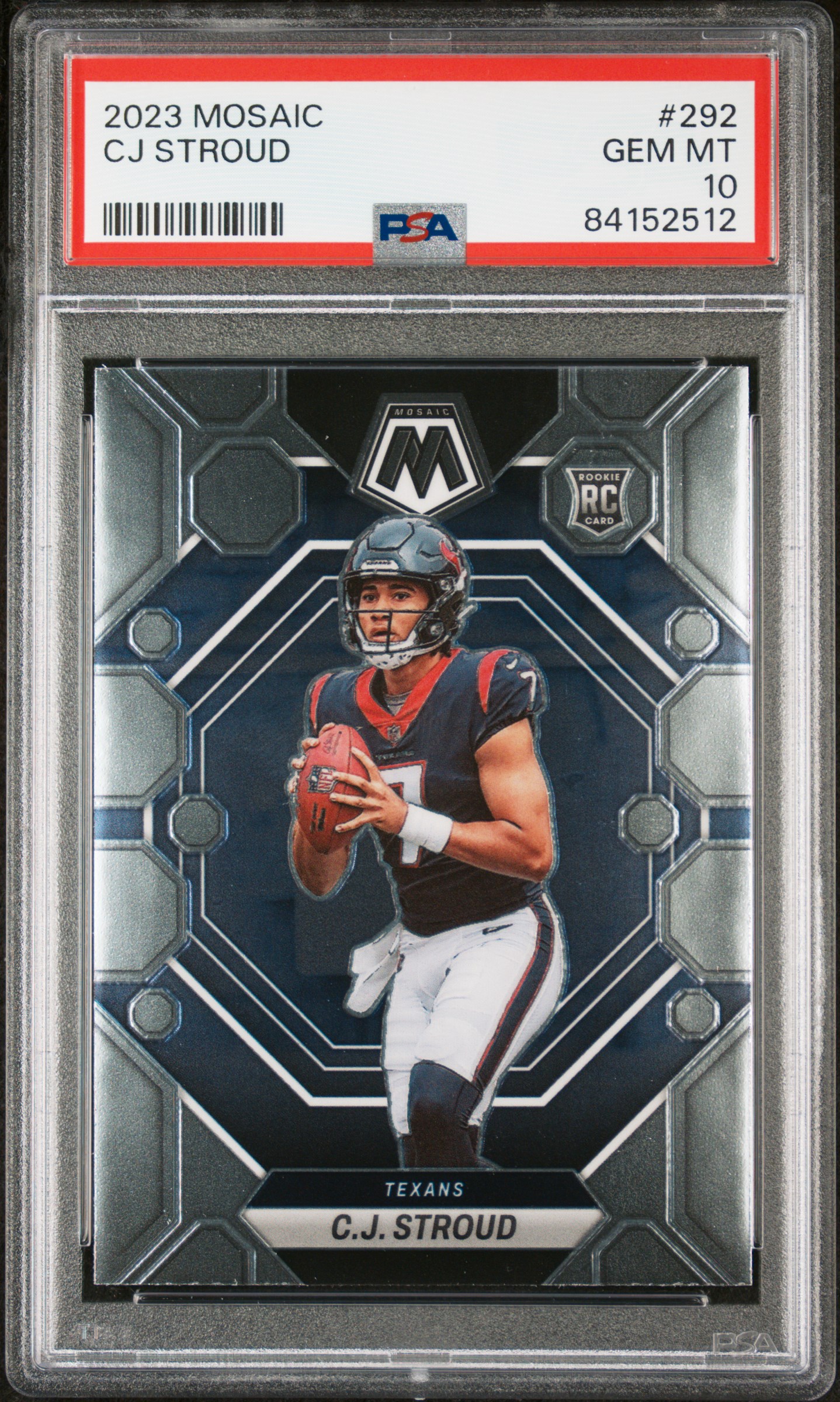 CJ Stroud 2023 Panini Mosaic Football Rookie Card #292 Graded PSA 10