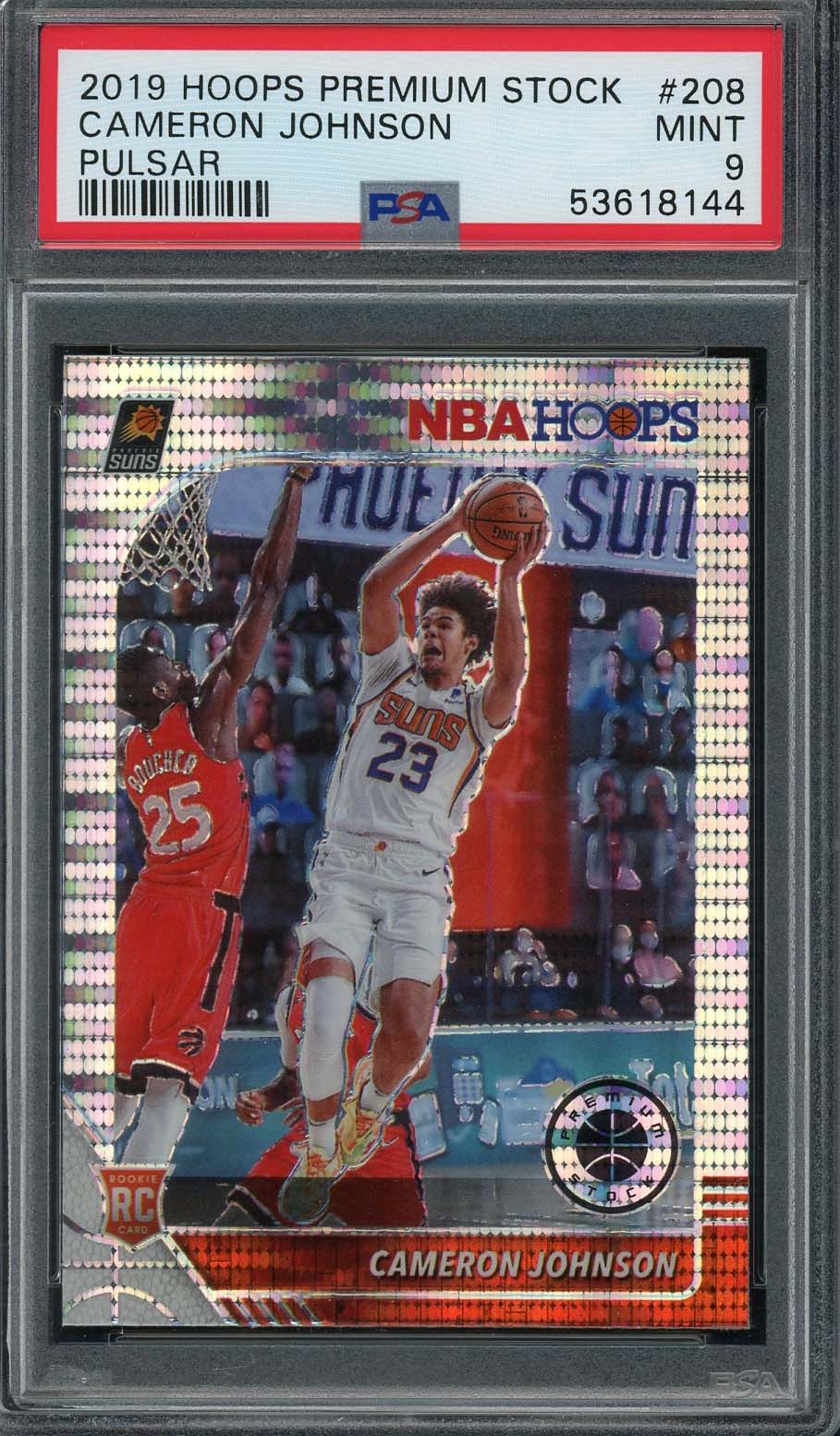 Cameron Johnson 2019 Panini Hoops Premium Stock Pulsar Rookie Card #208 PSA 9 Cameron Johnson 2019 Panini Hoops Premium Stock Pulsar Rookie Card #208 PSA 9