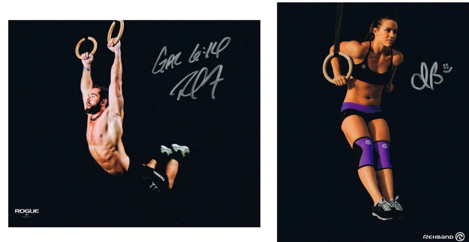 Camille Leblanc-Bazinet & Rich Froning Autographed Muscle Up Signed 8x10 Photo PSA DNA COA