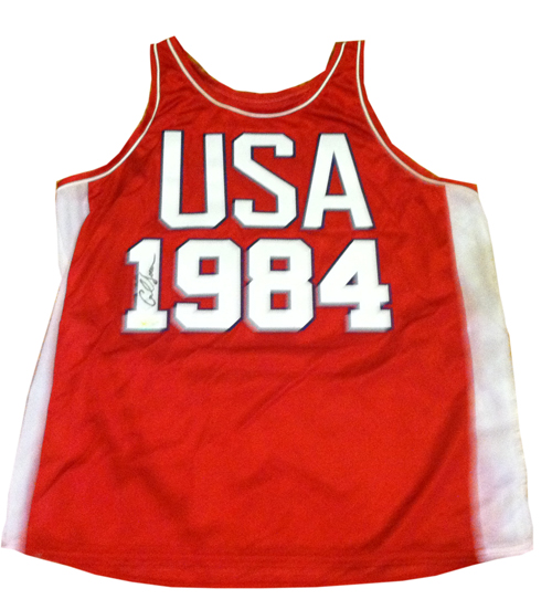 Carl Lewis Signed 1984 Olympics Track Jersey TriStar COA