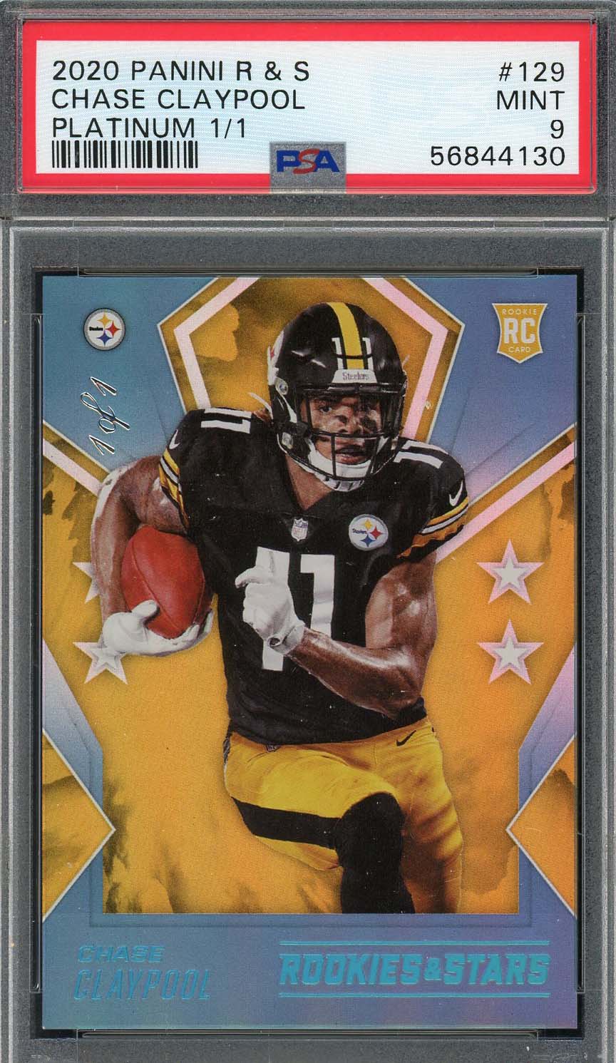 Chase Claypool 2020 Panini Rookies & Stars Platinum Football Card #129 PSA 9 1/1