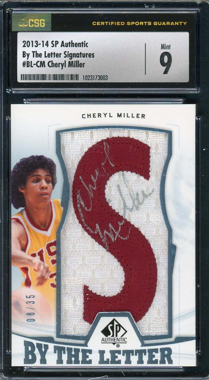 Cheryl Miller Autographed 2013 SP Authentic By the Letter Signed Auto Card CSG 9