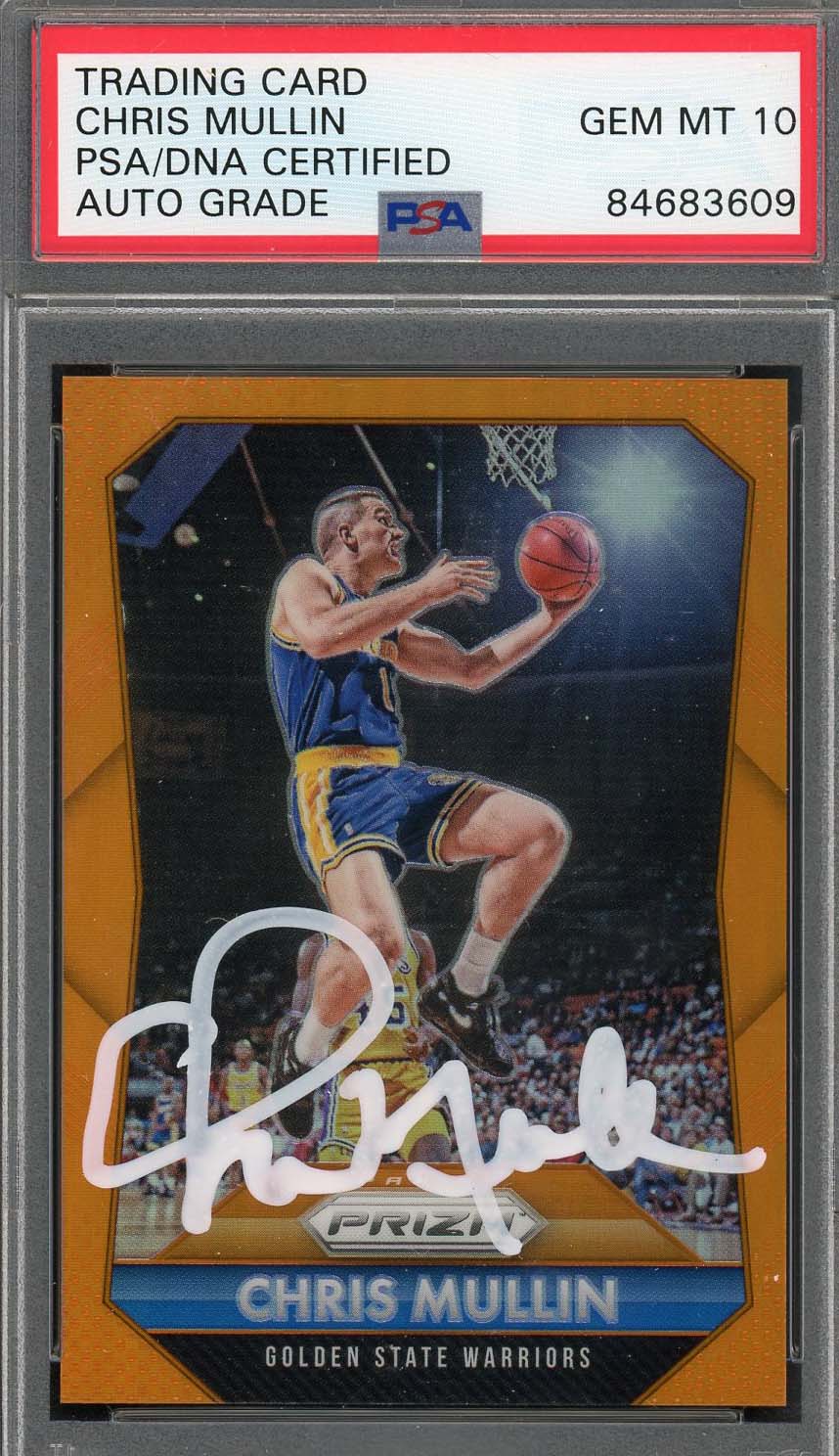 Chris Mullin Autographed 2015 Panini Orange Prizm Signed Card #273 Auto PSA 10 Chris Mullin Autographed 2015 Panini Orange Prizm Signed Card #273 Auto PSA 10