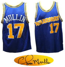 Chris Mullin Signed Golden State Warriors Blue Jersey JSA