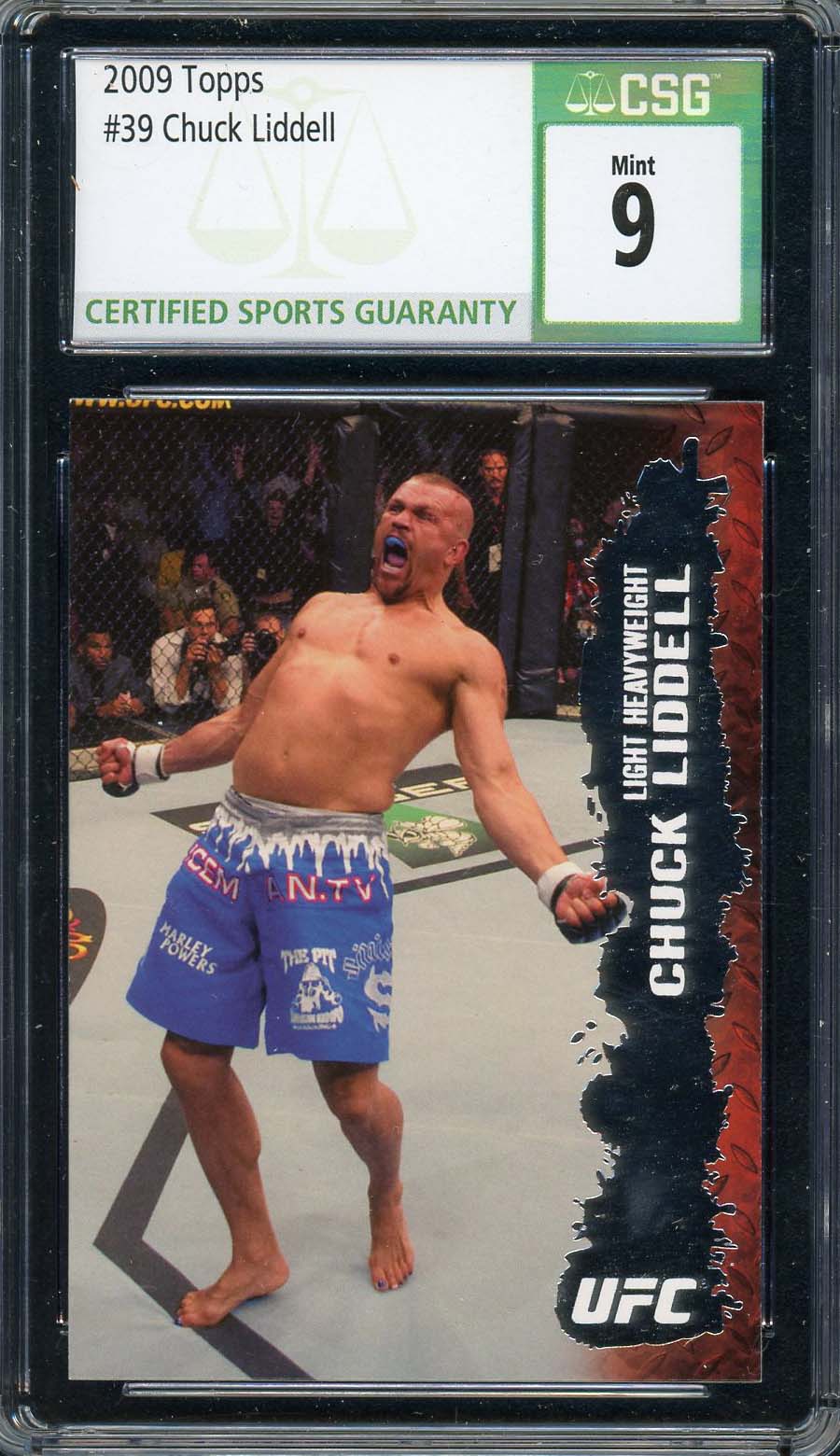 Chuck Liddell 2009 Topps UFC Rookie Card RC #39 Graded CSG 9 Chuck Liddell 2009 Topps UFC Rookie Card RC #39 Graded CSG 9