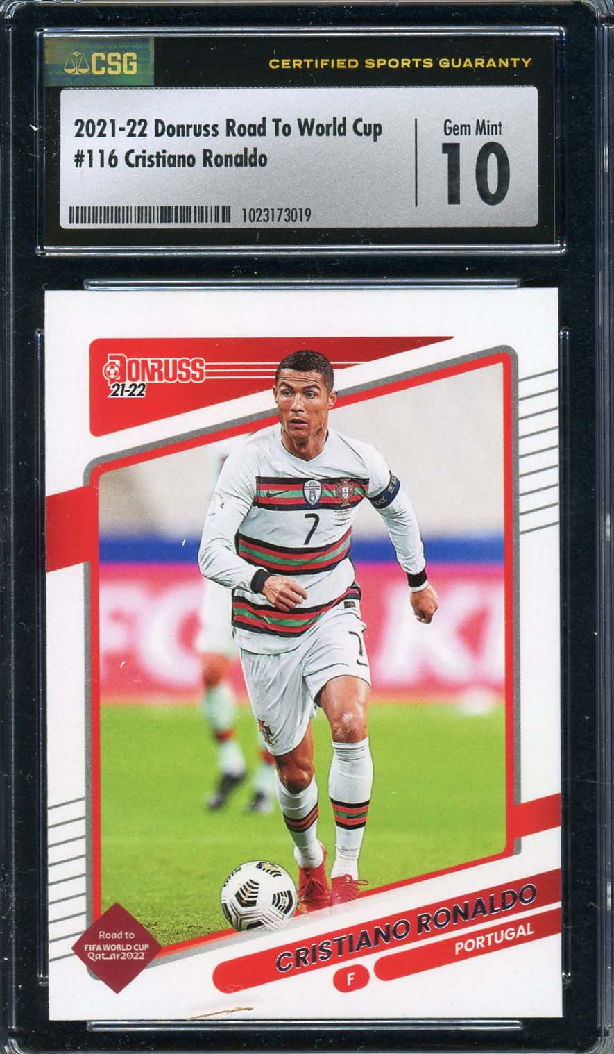 Cristiano Ronaldo 2021 Donruss Road To World Cup Soccer Card #116 New CSG 10