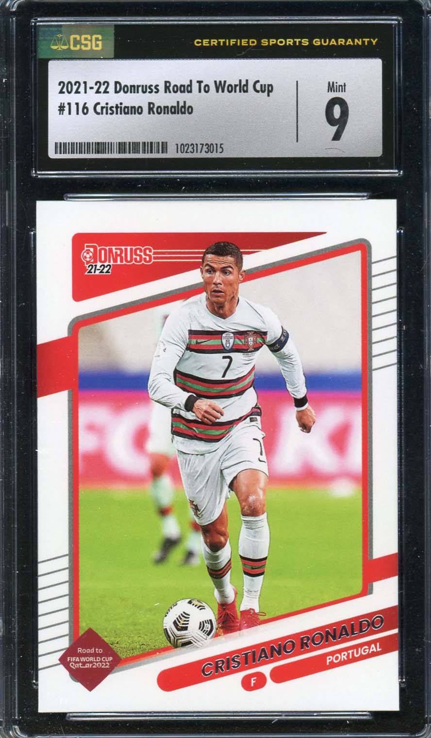 Cristiano Ronaldo 2021 Donruss Road To World Cup Soccer Card #116 New CSG 9
