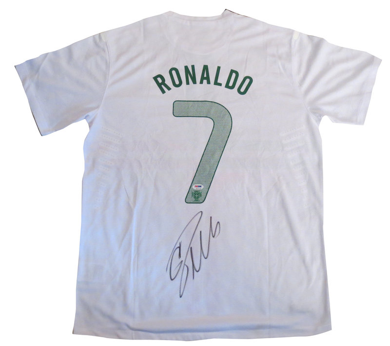 ronaldo autographed jersey