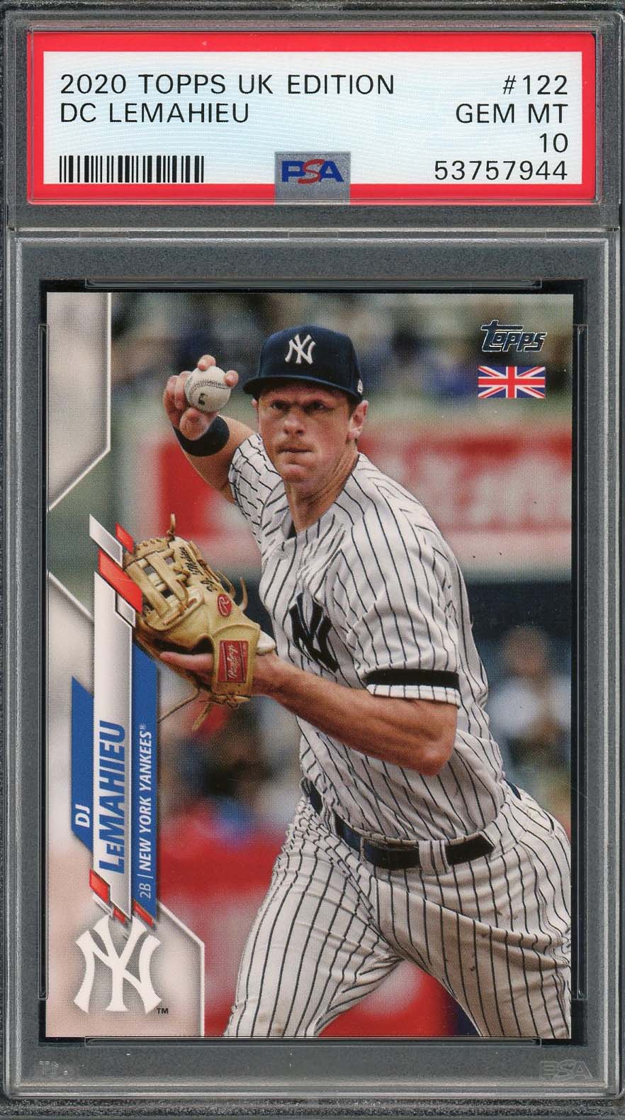 DJ Lemahieu 2020 Topps UK Edition Baseball Card #122 Graded PSA 10