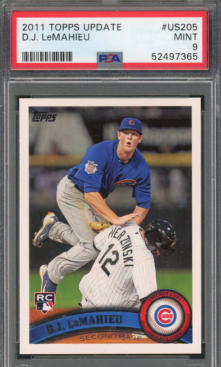 DJ LeMahieu 2011 Topps Update Rookie Card #US205 Graded PSA 9