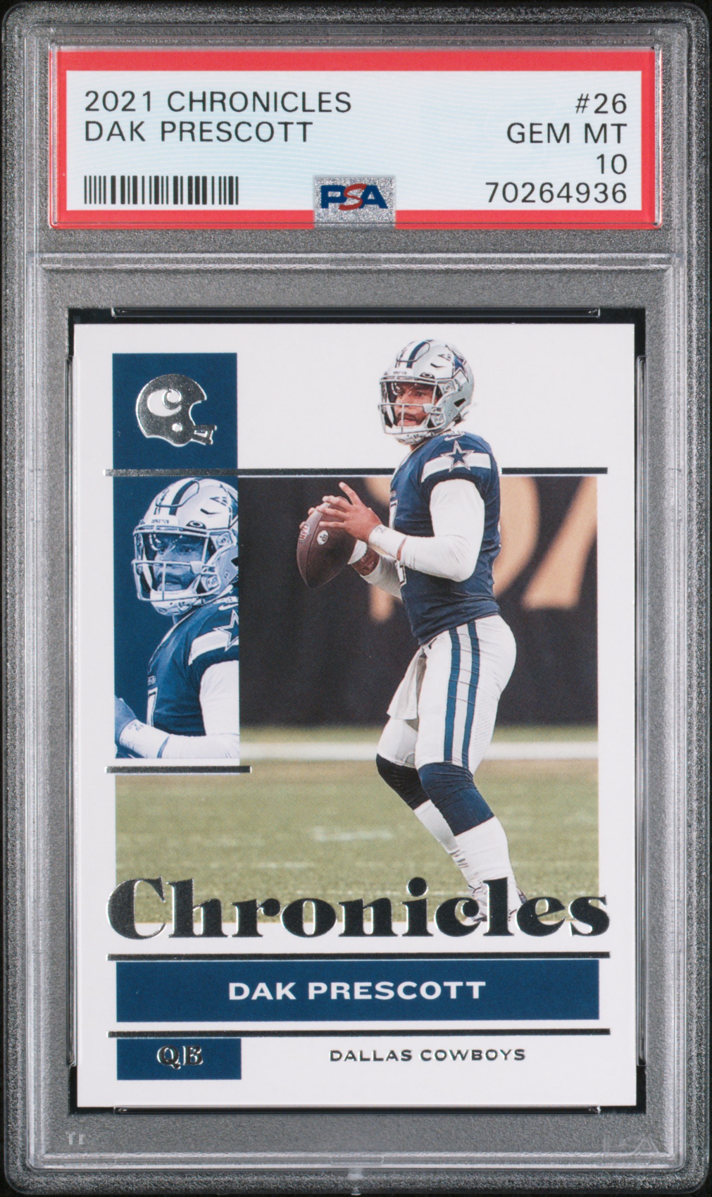 Dak Prescott 2021 Panini Chronicles Football Card #26 Graded PSA 10