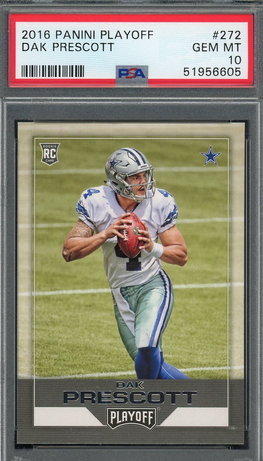 Dak Prescott 2016 Panini Playoff Football Rookie Card #272 Graded PSA 10