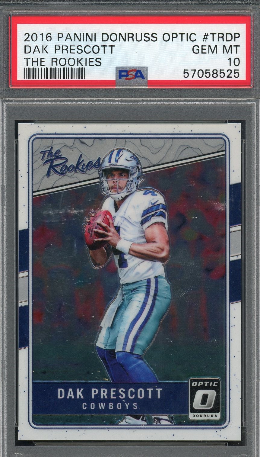 Dak Prescott 2016 Panini Donruss Optic The Rookies Card #TRDP Graded PSA 10