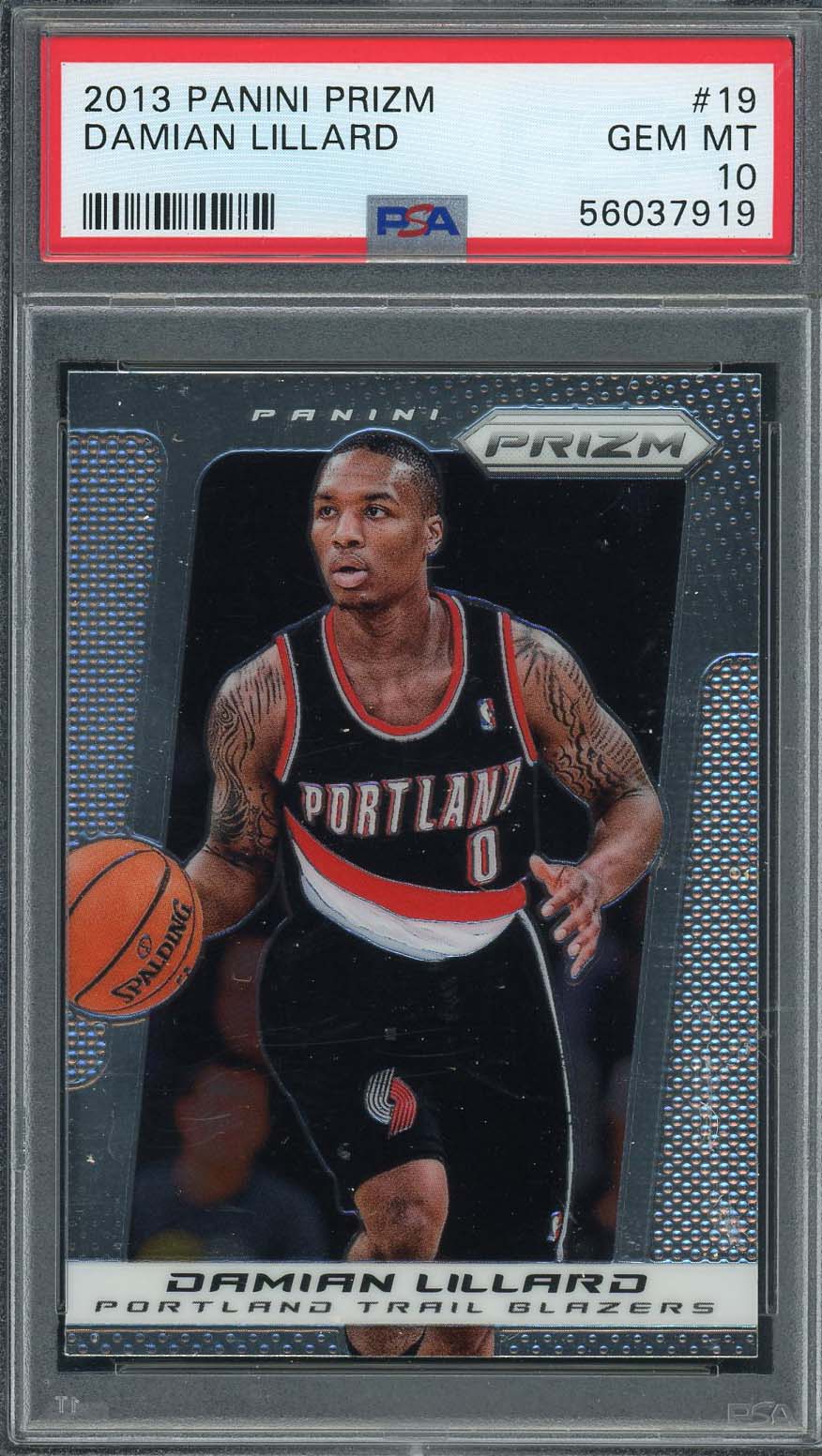 Damian Lillard 2013 Panini Prizm Basketball Card #19 Graded PSA 10