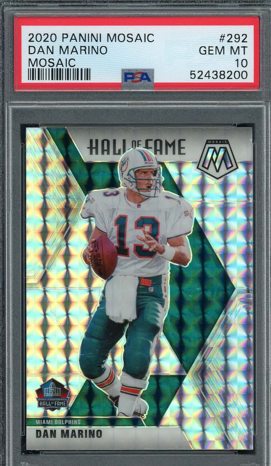 Dan Marino 2020 Panini Mosaic Football Card #292 PSA 10 Dan Marino 2020 Panini Mosaic Football Card #292 PSA 10