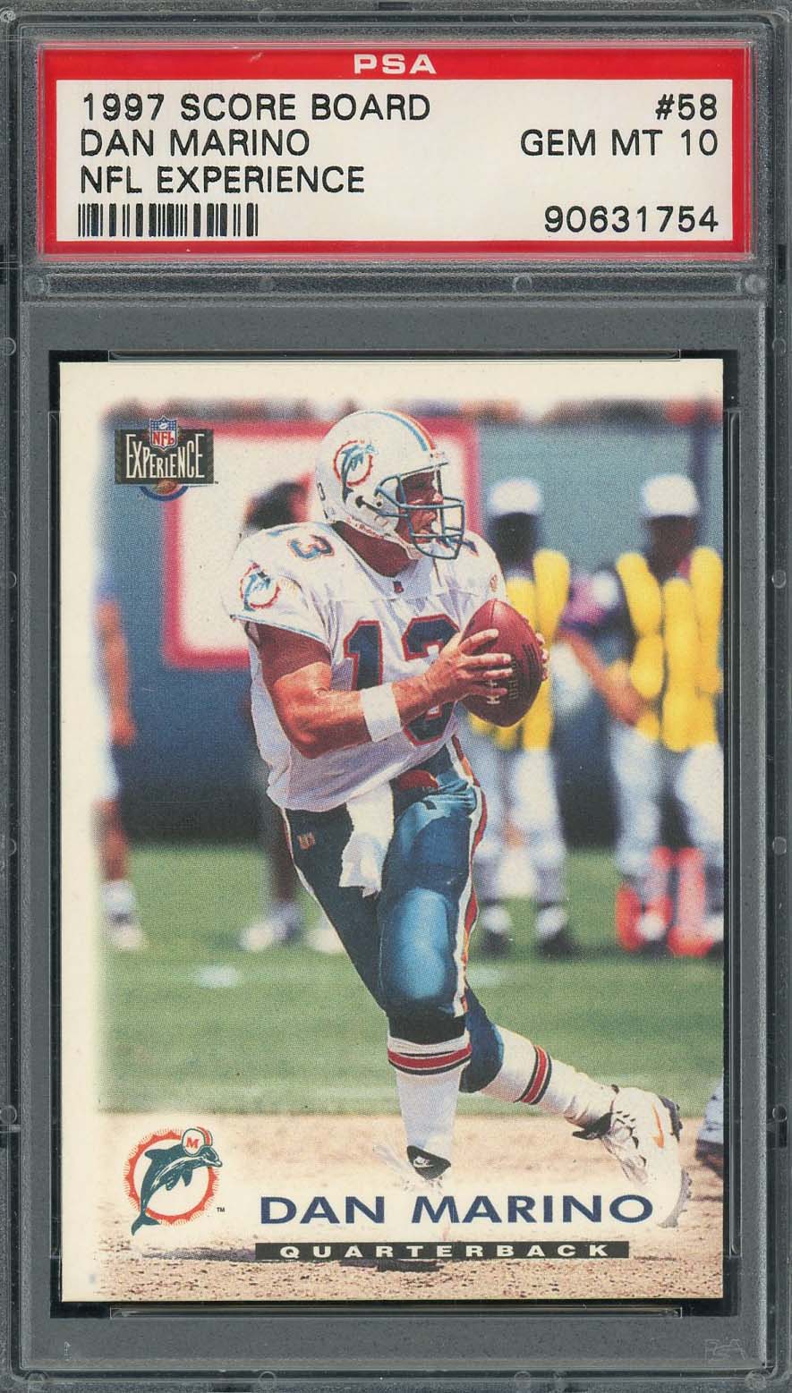Dan Marino 1997 Score Board NFL Experience Football Card #58 PSA 10