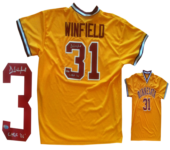 Dave Winfield Signed Univ Minnesota Baseball Jersey Steiner COA