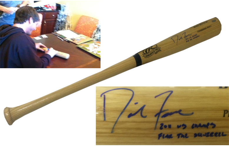 David Freese Signed 2011 World Series Baseball Bat MLB COA