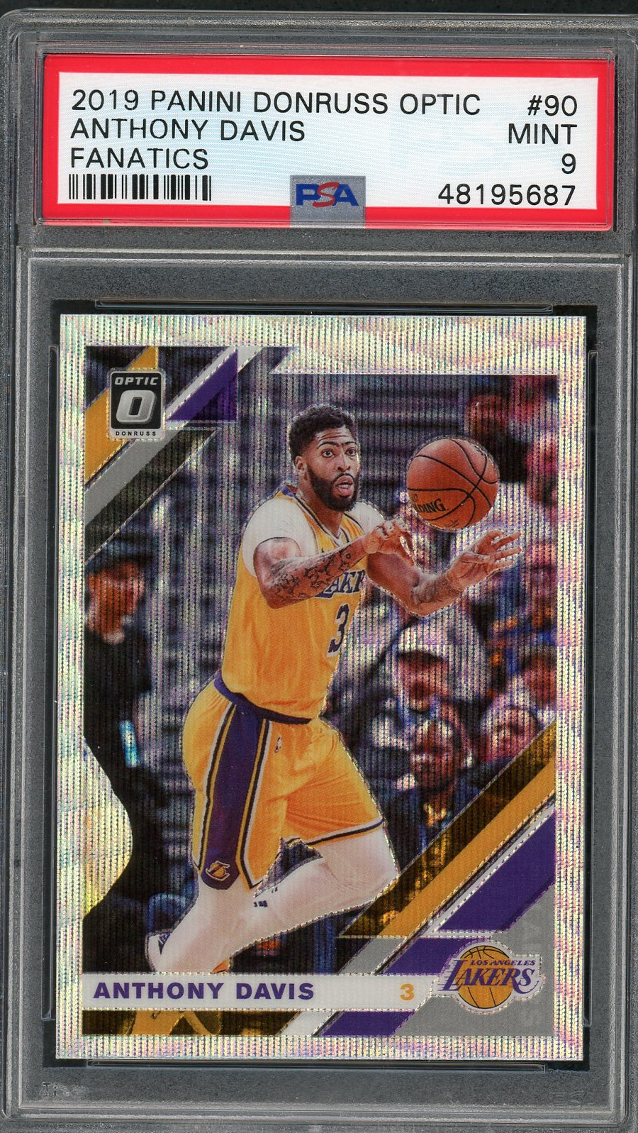 Anthony Davis 2019 Panini Donruss Optic Fanatics Basketball Card #90 Graded PSA 9 MINT