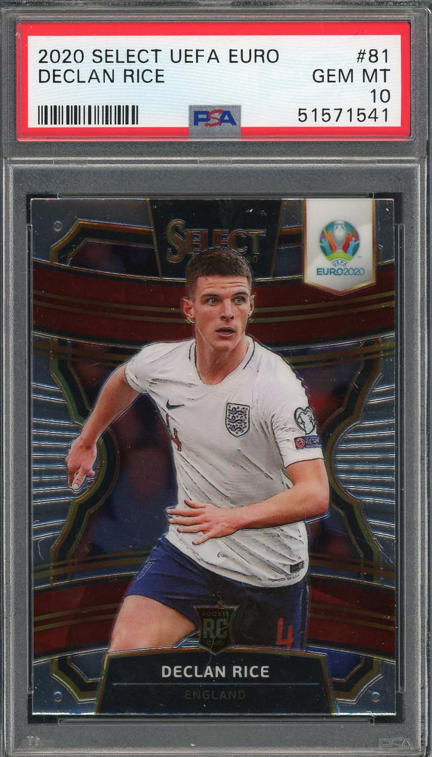Declan Rice 2020 Select UEFA Euro Soccer Rookie Card #81 PSA 10 Declan Rice 2020 Select UEFA Euro Soccer Rookie Card #81 PSA 10