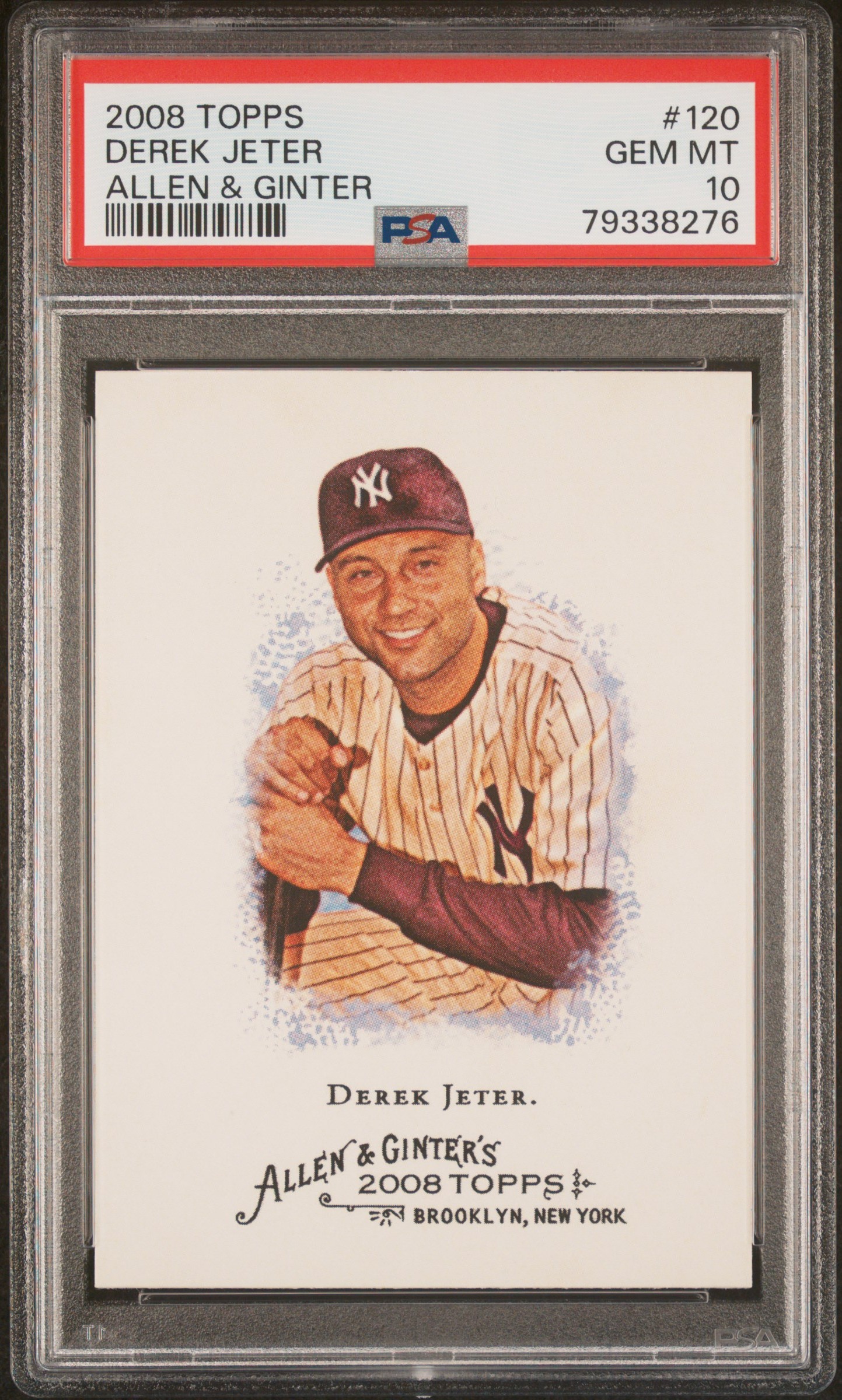Derek Jeter 2008 Topps Allen & Ginter Baseball Card #120 Graded PSA 10