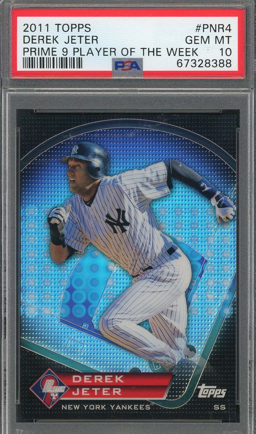 Derek Jeter 2011 Topps Prime 9 Baseball Card #PNR4 Graded PSA 10