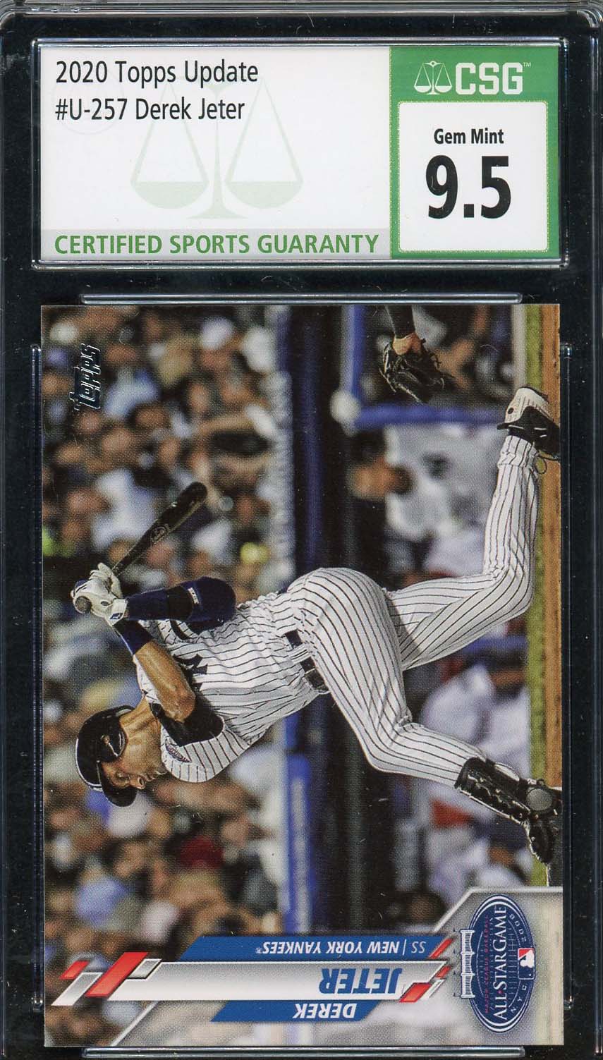 Derek Jeter 2020 Topps Update Baseball Card #U-257 Graded CSG 9.5