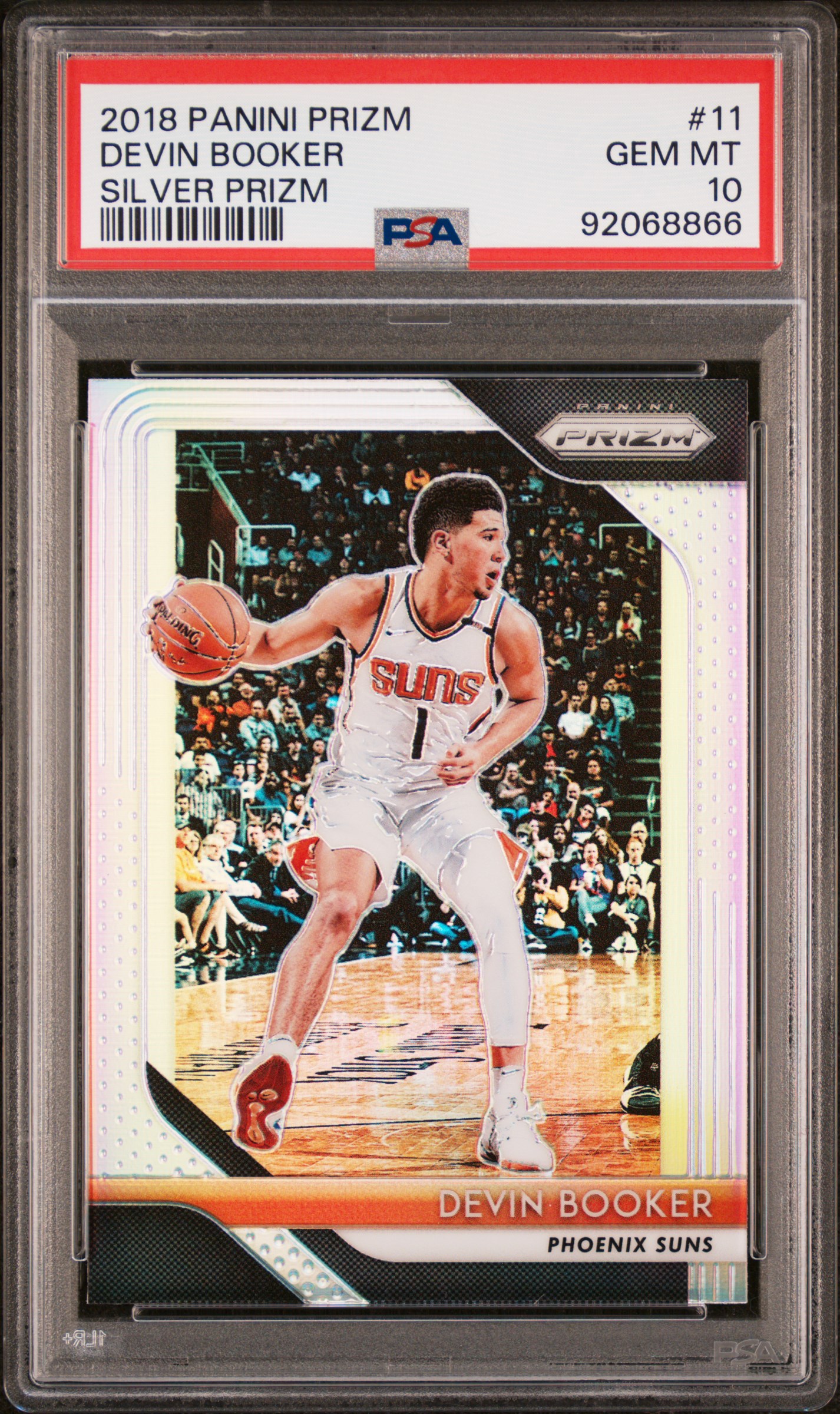 Devin Booker 2018 Panini Silver Prizm Basketball Card #11 Graded PSA 10