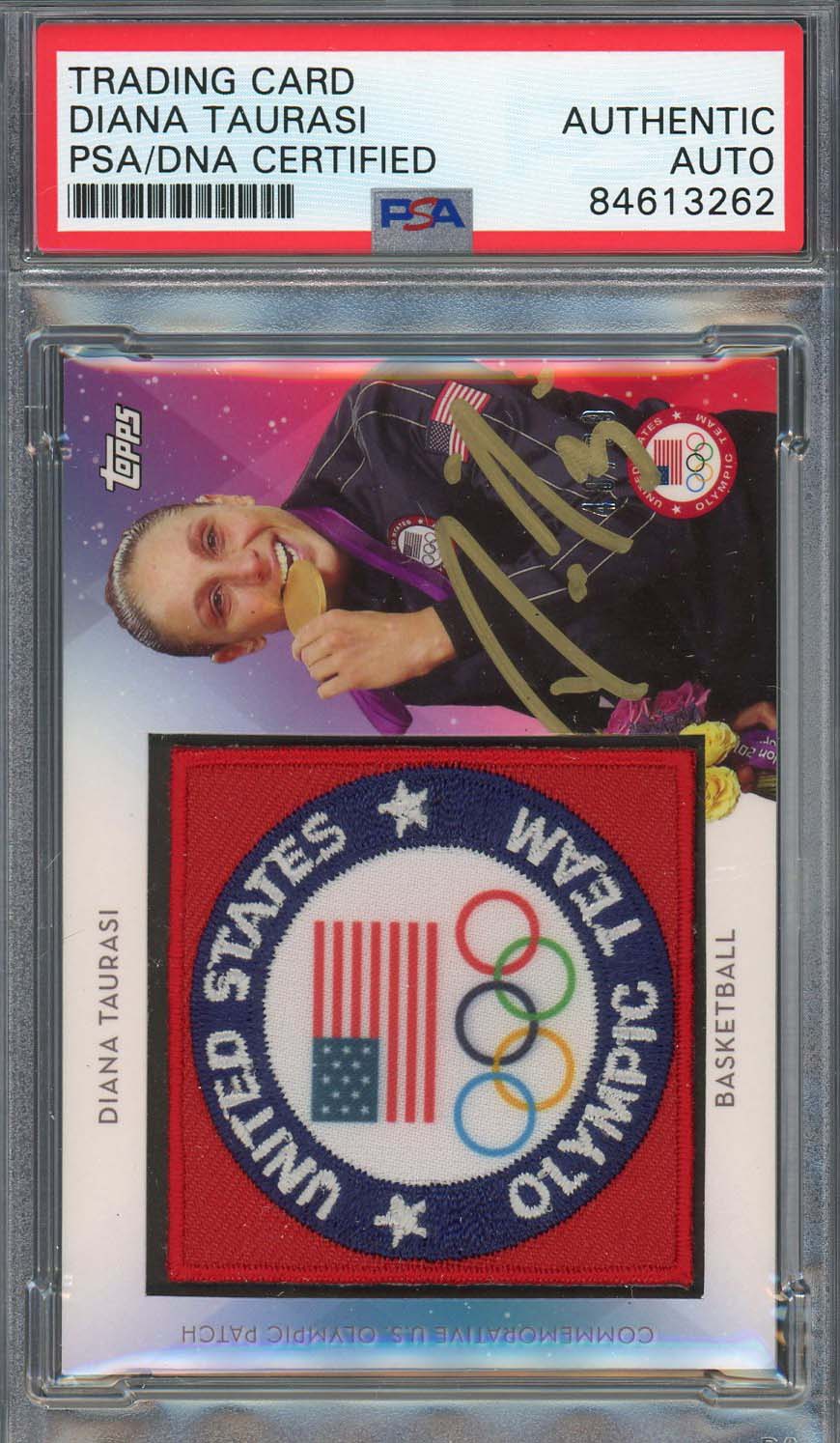 Diana Taurasi Autographed 2016 Topps USA Olympic Signed Patch Card PSA Auto /99C
