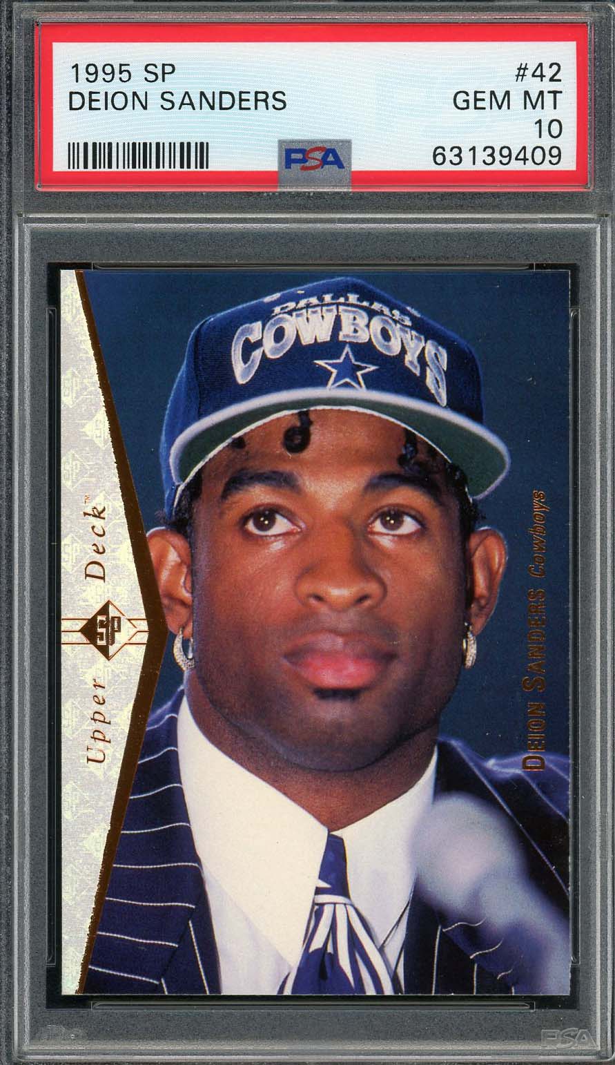 Deion Sanders 1995 Upper Deck SP Football Card #42 Graded PSA 10