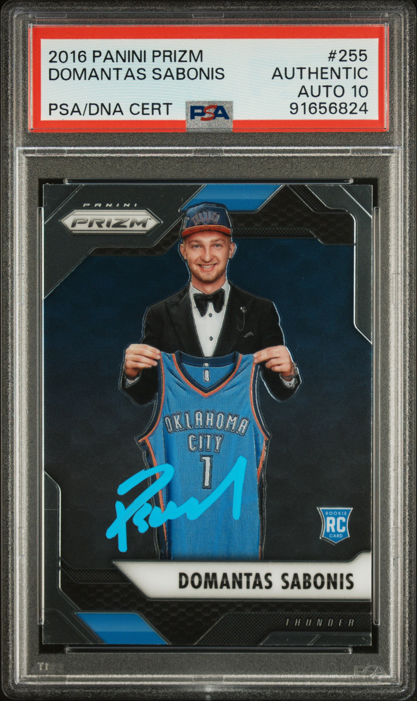 Domantas Sabonis 2016 Panini Prizm Signed Rookie Card #255 Auto Graded PSA 10 24