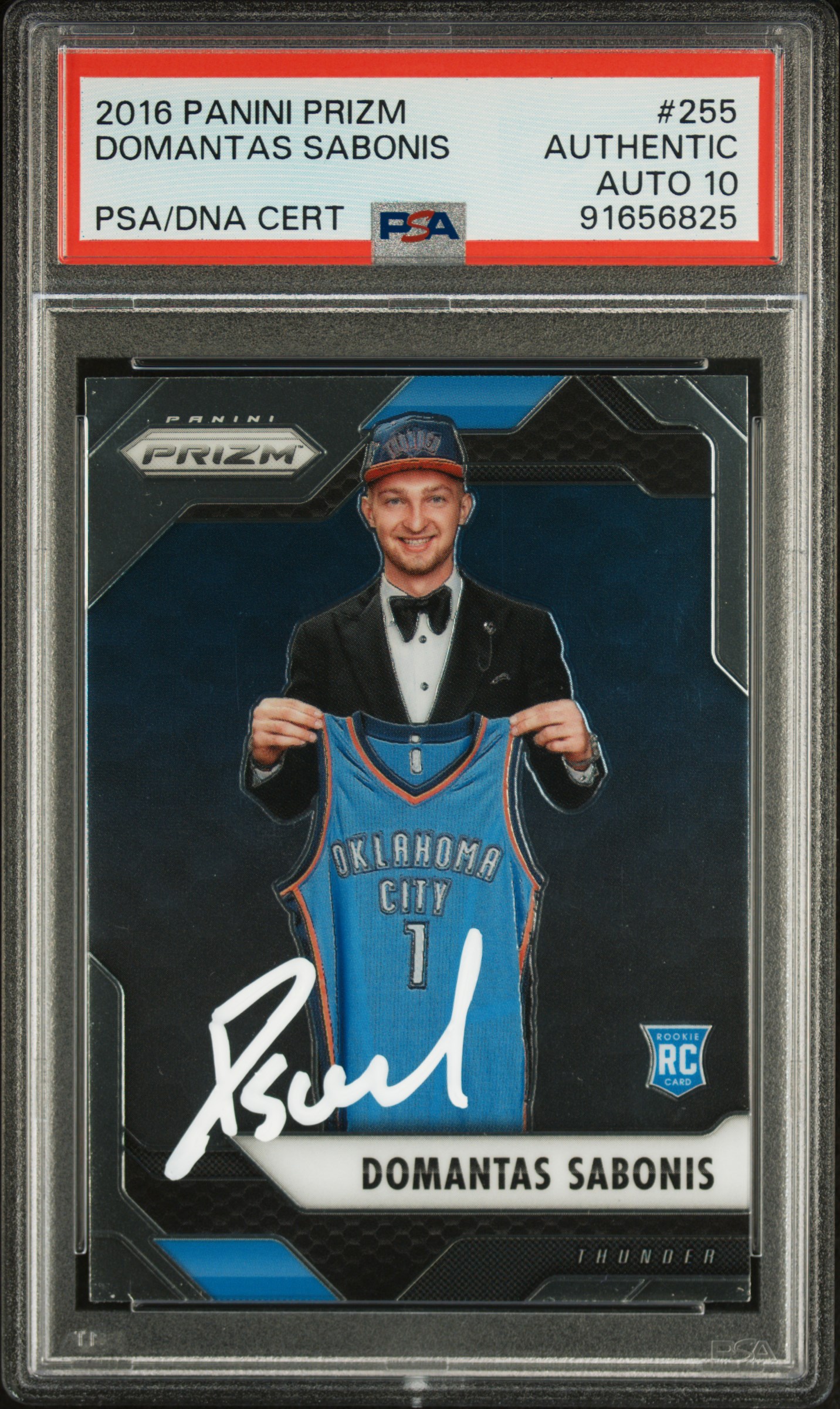 Domantas Sabonis 2016 Panini Prizm Signed Rookie Card #255 Auto Graded PSA 10 25