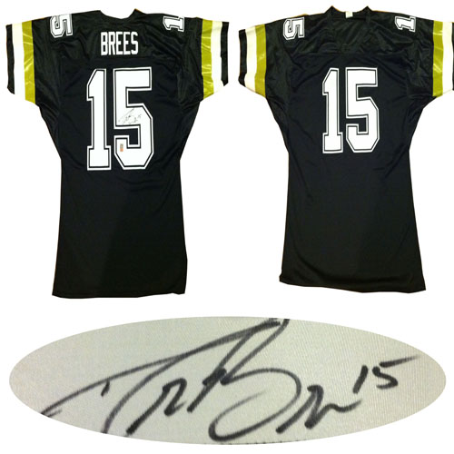 Drew Brees Signed Purdue University Jersey Brees Auth. Hologram