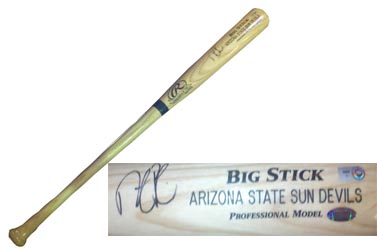 Dustin Pedroia Signed ASU Arizona State Baseball Bat MLB COA