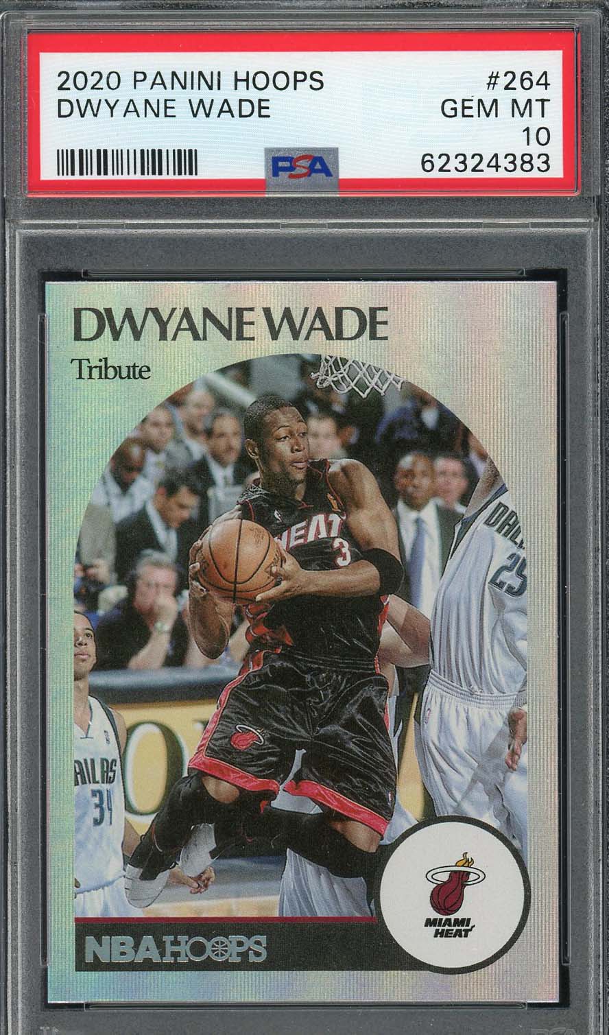 Dwyane Wade 2020 Panini Hoops Basketball Card #264 Graded PSA 10