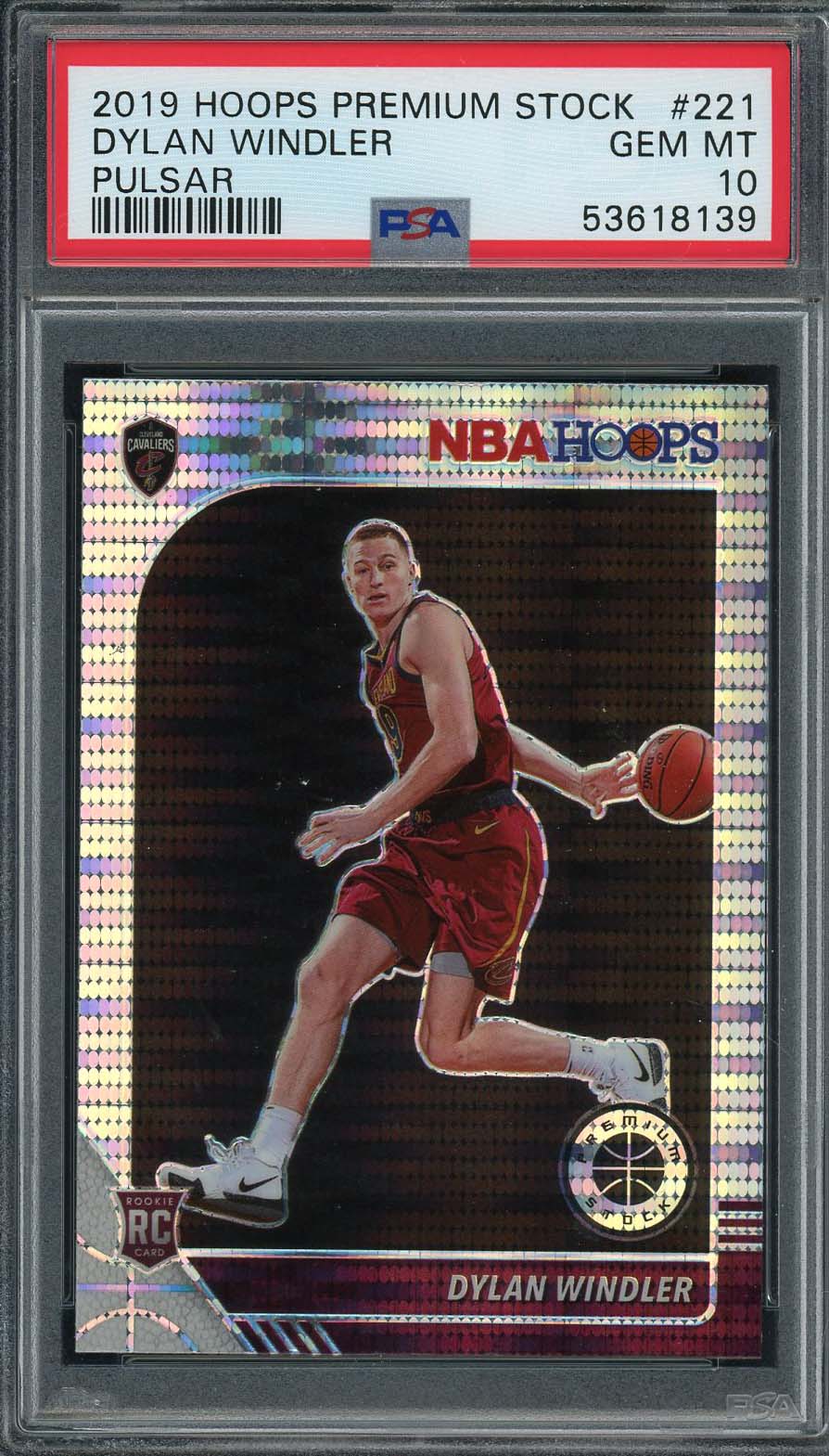 Dylan Windler 2019 Panini Hoops Premium Stock Pulsar Rookie Card #221 PSA 10 Dylan Windler 2019 Panini Hoops Premium Stock Pulsar Rookie Card #221 PSA 10