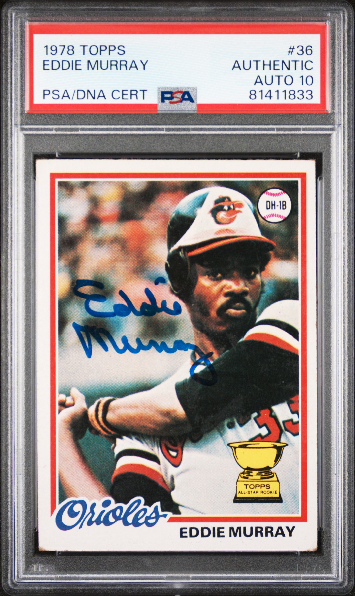 Eddie Murray 1978 Topps Signed Rookie Card #36 Auto Graded PSA 10 81411833