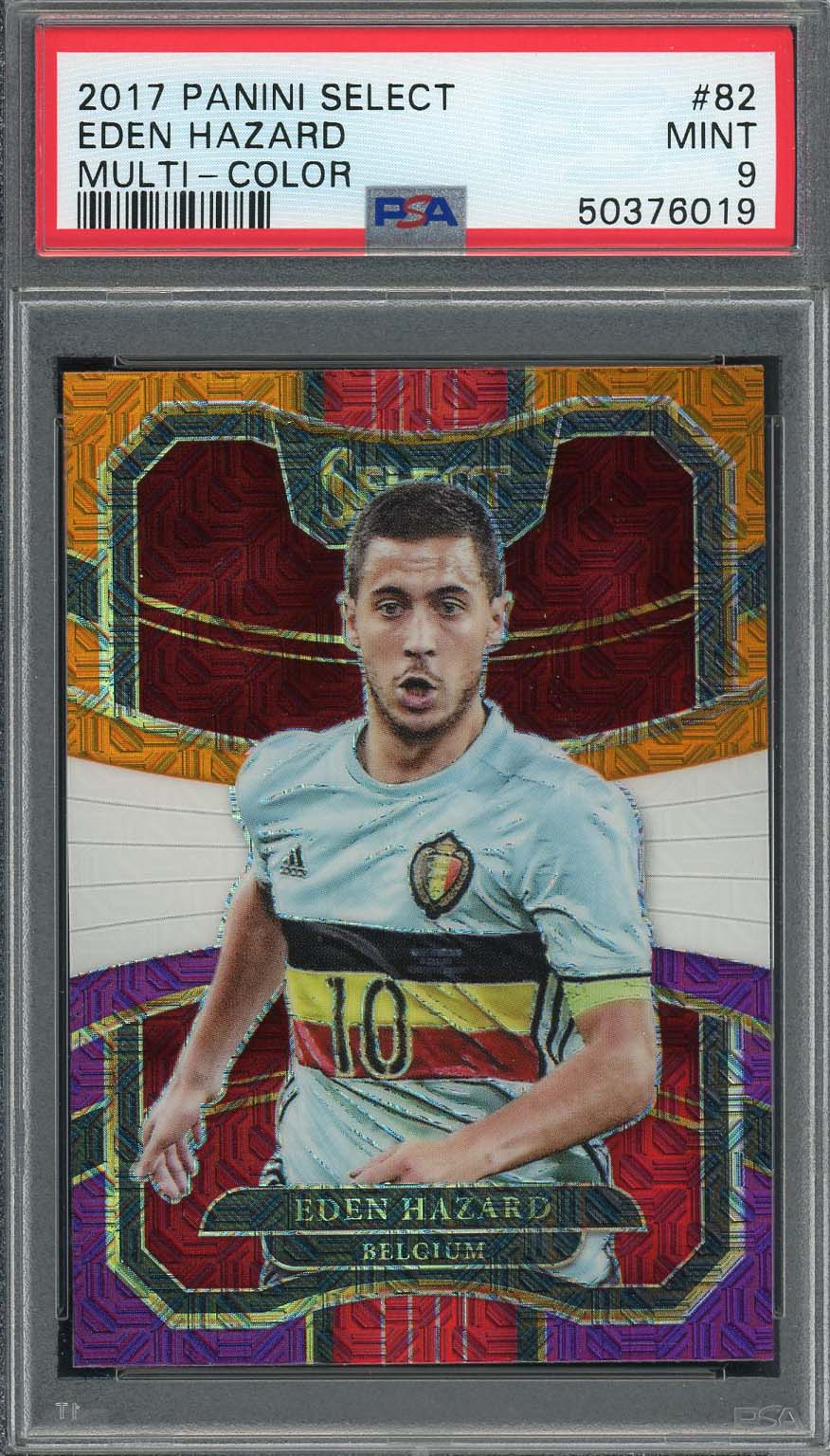 Eden Hazard 2017 Panini Select Multi Color Prizm Soccer Card #82 Graded PSA 9 Eden Hazard 2017 Panini Select Multi Color Prizm Soccer Card #82 Graded PSA 9