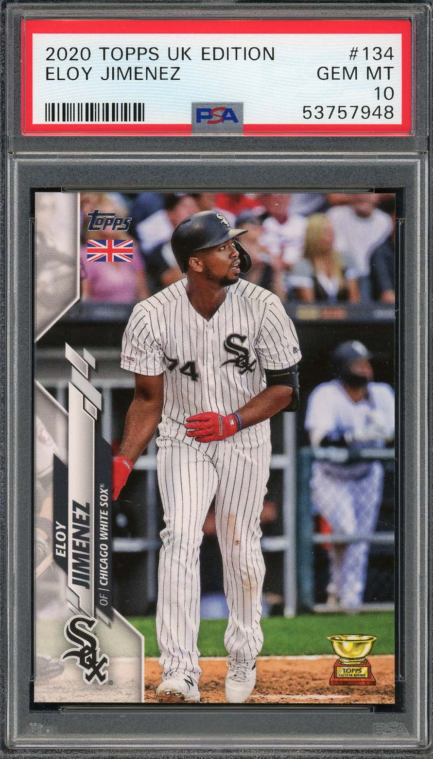 Eloy Jimenez 2020 Topps UK Edition Baseball Card #134 Graded PSA 10