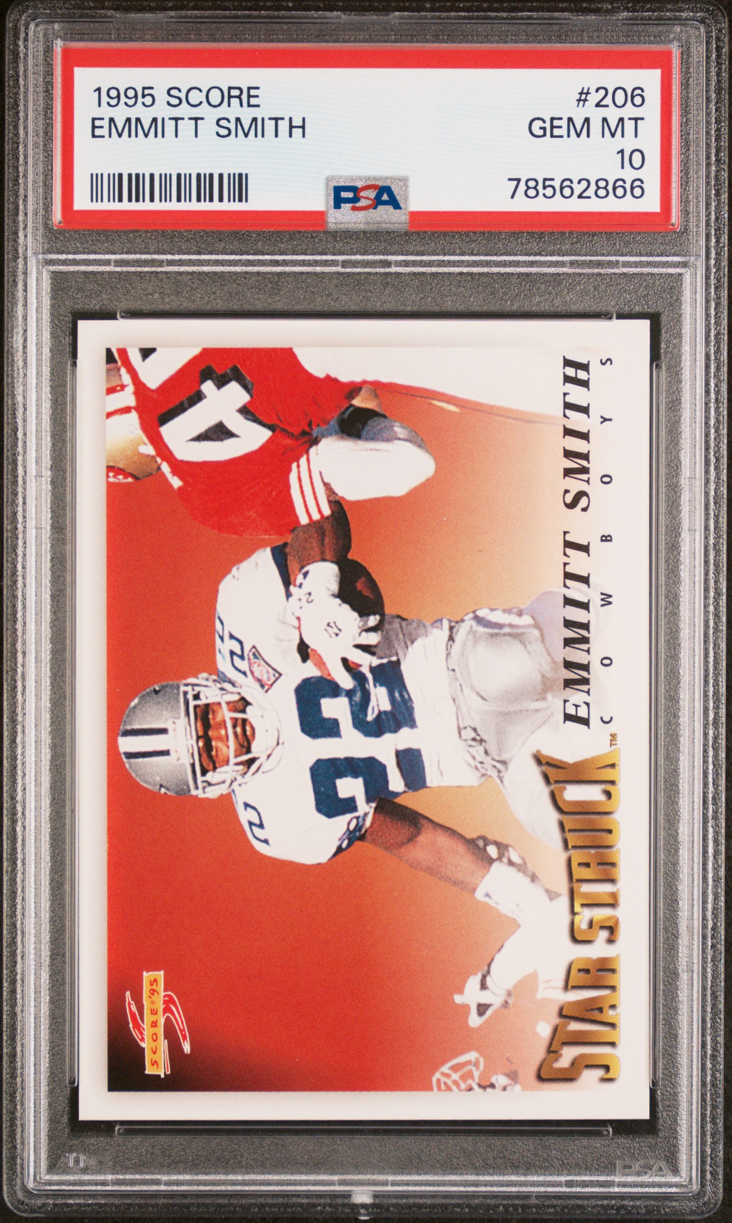 Emmitt Smith 1995 Score Football Card #206 Graded PSA 10