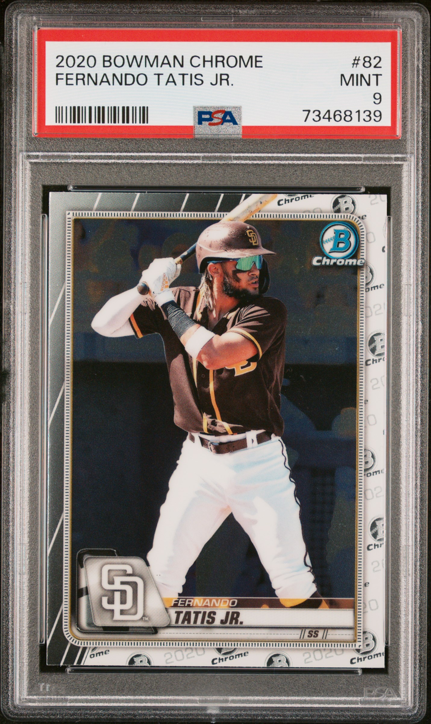 Fernando Tatis Jr 2020 Bowman Chrome Baseball Card #82 Graded PSA 9