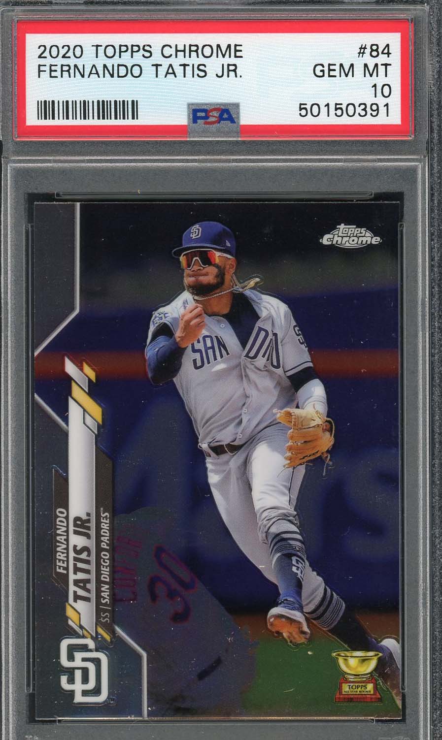 Fernando Tatis Jr 2020 Topps Chrome Baseball Card #84 Graded PSA 10 GEM MINT