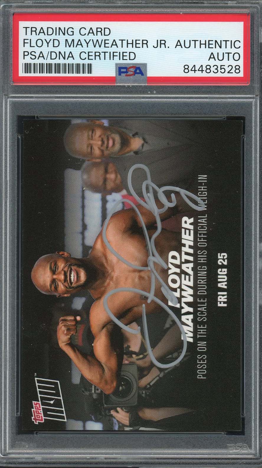 Floyd Mayweather Jr Autographed 2017 Topps Now Signed Card MM1 PSA DNA COA