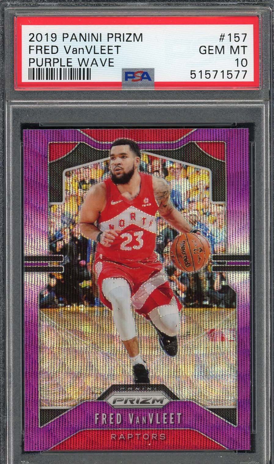 Fred VanVleet 2019 Panini Prizm Purple Wave Basketball Card #157 PSA 10