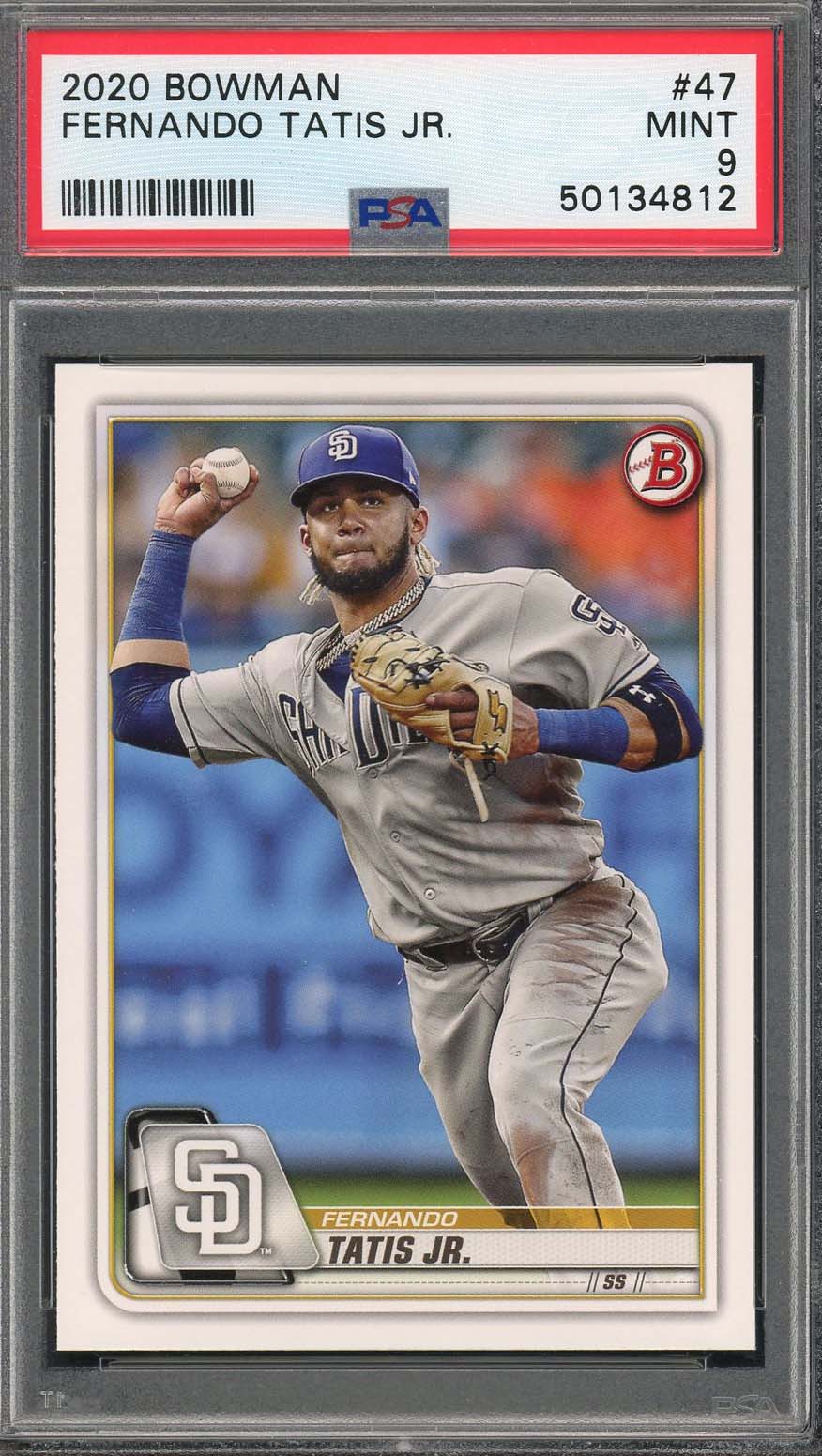 Fernando Tatis Jr 2020 Bowman Baseball Card #47 Graded PSA 9